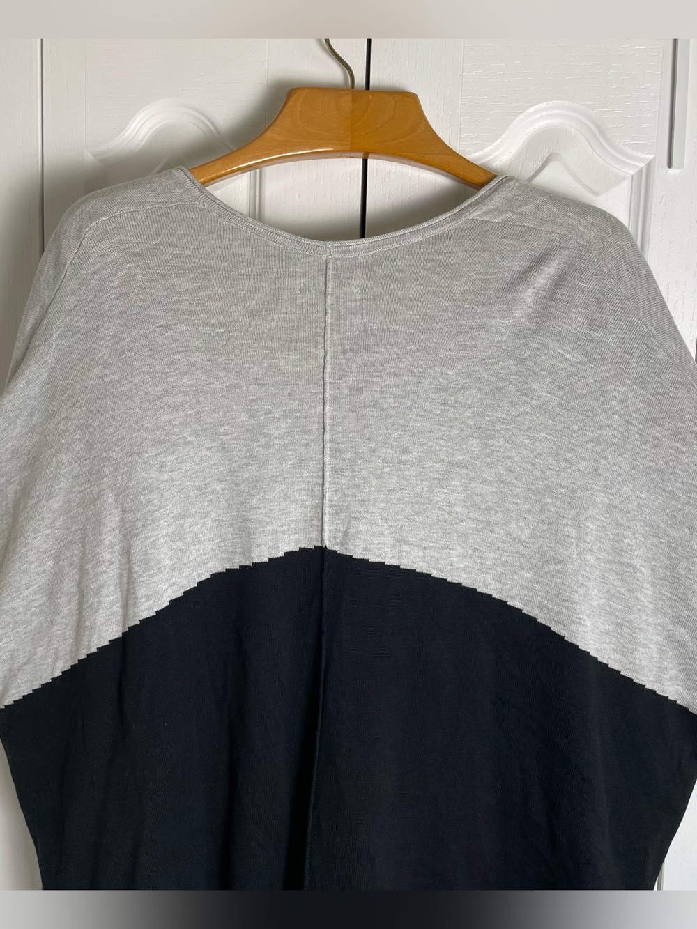 Andrea Jovine Open Front Cardigan Women’s S/M Color Block Oversized Wrap Cotton - Picture 6 of 12